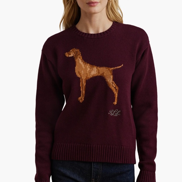 Ralph Lauren Intarsia-Knit Vizsla Cotton Sweater - Picture 3 of 6
